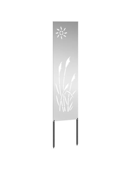 Pannello Decorativo da Giardino Argento 32 x 140 cm