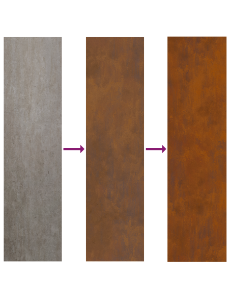 Pannello Decorativo da Giardino Ruggine 32 x 140 cm