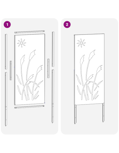 Schermo per privacy in giardino Traforo Antracite 50 x 140 cm