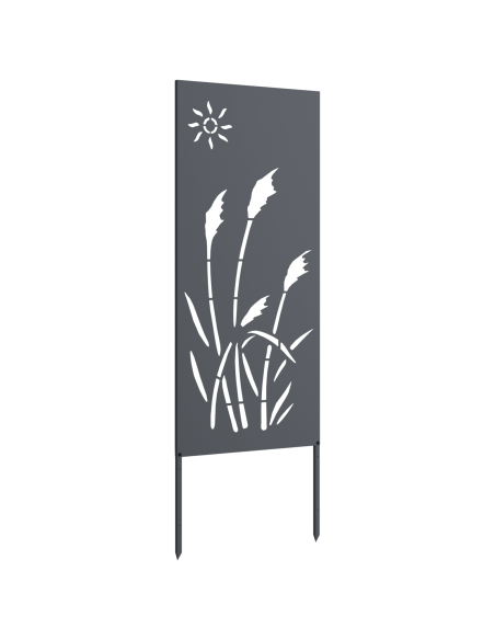 Pannello Decorativo da Giardino Antracite 32 x 140 cm