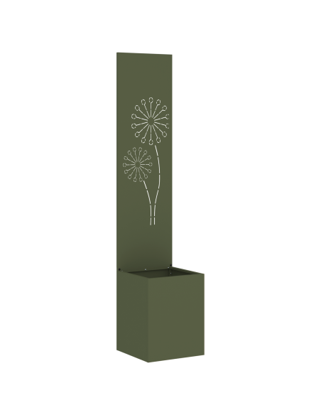 Vaso da Giardino con Pannello Decorativo Oliver verde