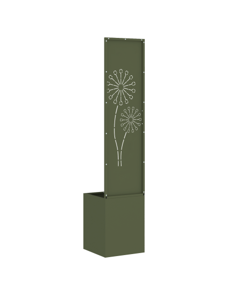 Vaso da Giardino con Pannello Decorativo Oliver verde