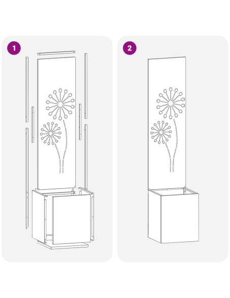 Schermo per privacy in giardino Traforo Argento 32 x 140 cm