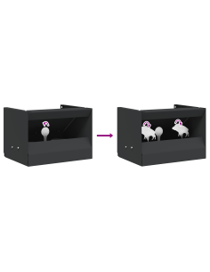 Scatola per trappole per proiettili Nero 29 x 22 x 20 cm