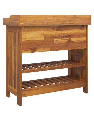 Mobiletto da Giardino con cassetto Naturale 78 x 36,5 x 78cm