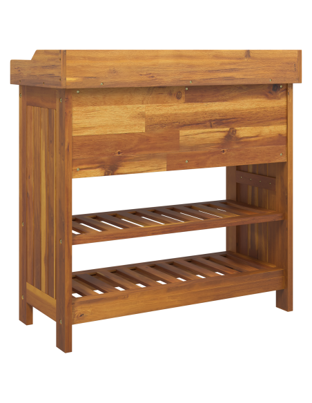Mobiletto da Giardino con cassetto con lo scaffale Marrone 78 x 36.5 x 78cm