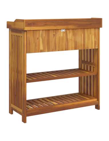 Mobiletto da Giardino con cassetto Naturale 93 x 41,5 x 98cm