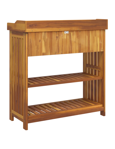 Mobiletto da Giardino con cassetto con lo scaffale Marrone 78 x 36.5 x 78cm