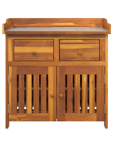 Mobiletto da Giardino con cassetto Naturale 78 x 36,5 x 78cm