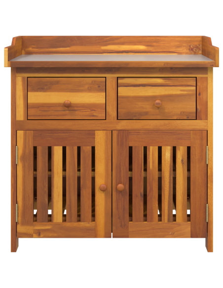 Mobiletto da Giardino con cassetto Naturale 78 x 36,5 x 78cm