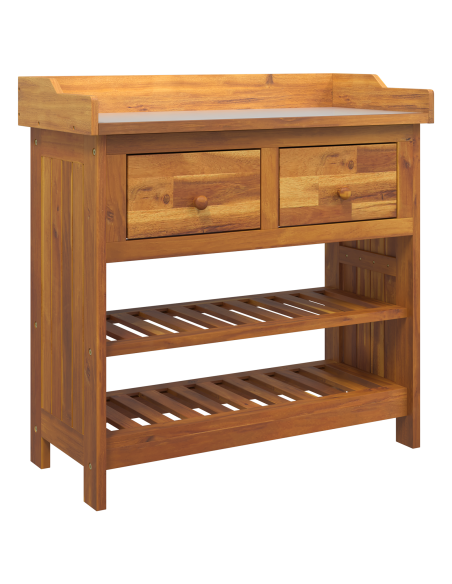 Mobiletto da Giardino con cassetto Naturale 78 x 36,5 x 78cm