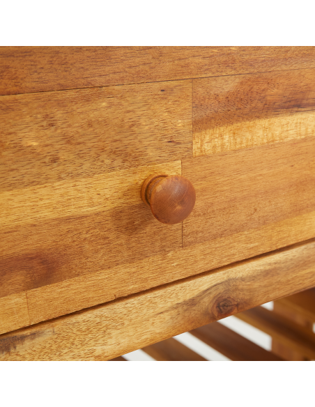 Mobiletto da Giardino con cassetto Naturale 93 x 41,5 x 98cm