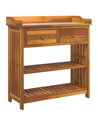 Mobiletto da Giardino con cassetto Naturale 93 x 41,5 x 98cm