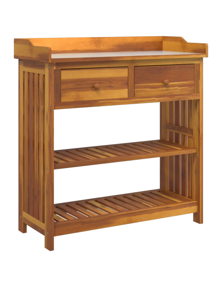 Mobiletto da Giardino con cassetto con lo scaffale Marrone 78 x 36.5 x 78cm