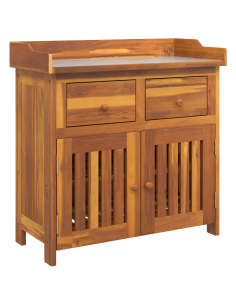 Mobiletto da Giardino con cassetto Naturale 78 x 36,5 x 78cm 2