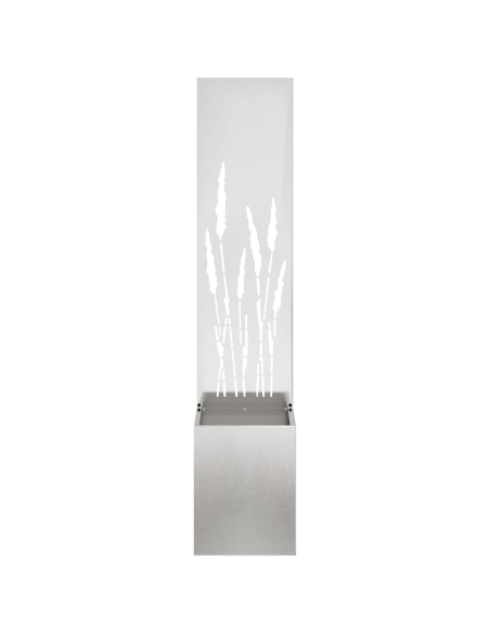 Vaso da Giardino con Pannello Decorativo Argento 32 x 140 cm