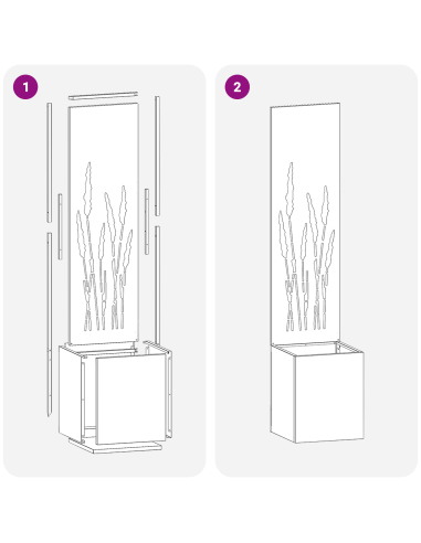 Schermo per privacy in giardino Traforo Argento 32 x 140 cm