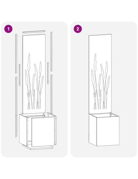 Schermo per privacy in giardino Traforo Argento 32 x 140 cm
