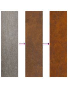 Schermo per privacy in giardino Floreale Ruggine 50 x 140 cm 2