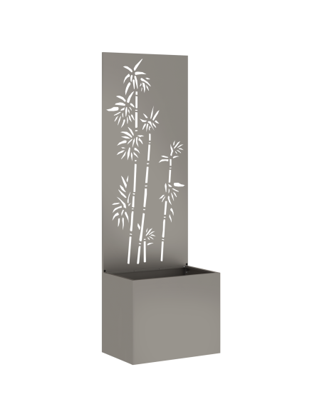 Vaso da Giardino con Pannello Decorativo Ruggine 50 x 140 cm