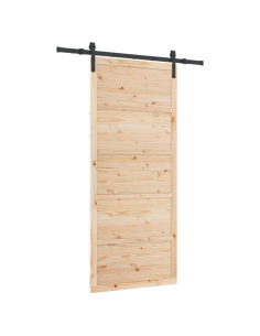 Porta scorrevole Marrone 80 x 208 cm Legno di pino massello