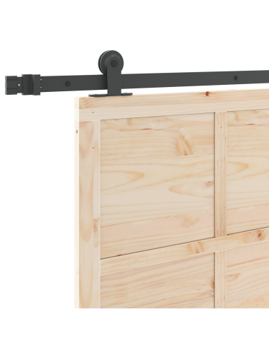 Porta scorrevole Marrone 90 x 208 cm Pino massello