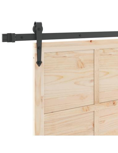 Porta scorrevole Marrone 90 x 208 cm Legno di pino massello