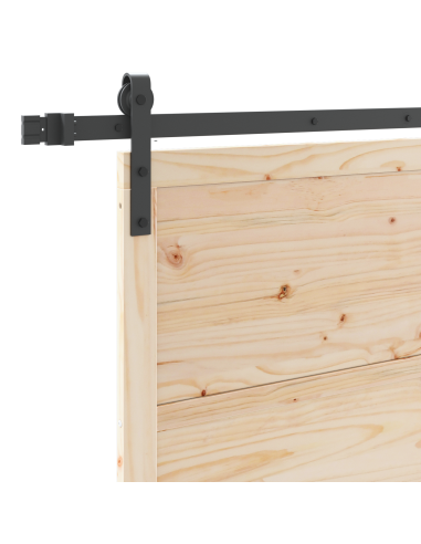 Porta scorrevole Marrone 80 x 208 cm Legno di pino massello
