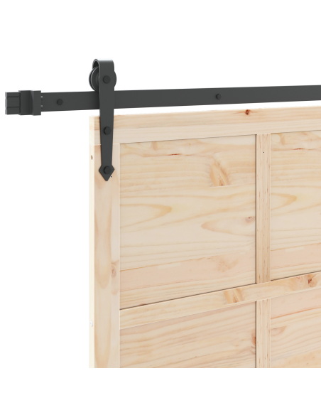 Porta scorrevole Marrone 100 x 208 cm Legno di pino massello