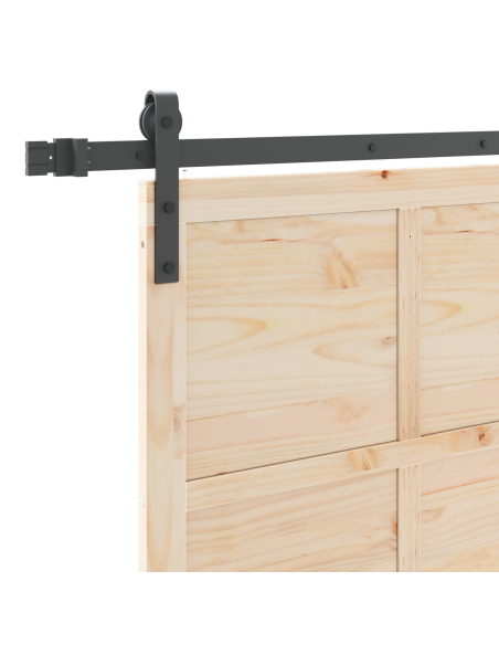 Porta scorrevole Marrone 100 x 208 cm Legno di pino massello