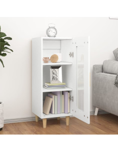 Credenza Bianca 34,5x34x90 cm in Legno Multistrato 2