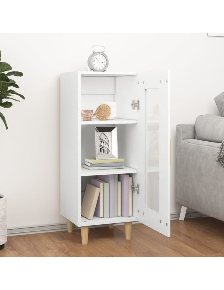 Credenza Bianca 34,5x34x90 cm in Legno Multistrato