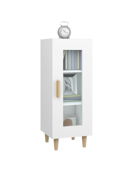 Credenza Bianca 34,5x34x90 cm in Legno Multistrato