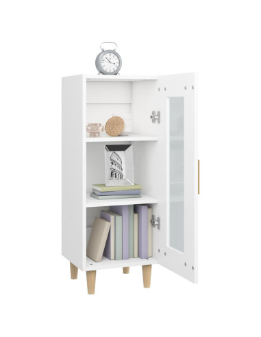 Credenza Bianca 34,5x34x90 cm in Legno Multistrato