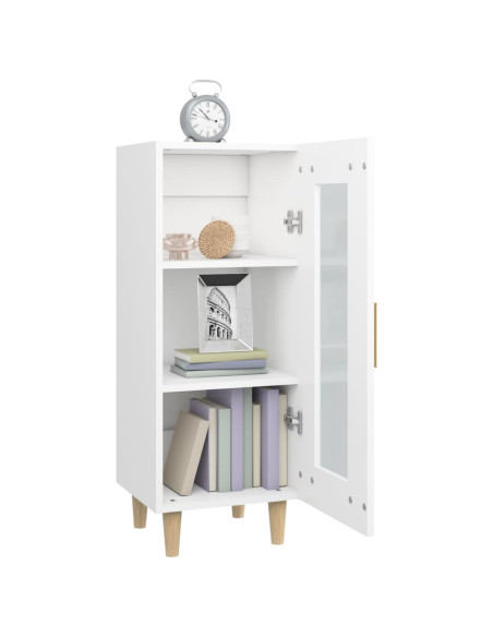 Credenza Bianca 34,5x34x90 cm in Legno Multistrato