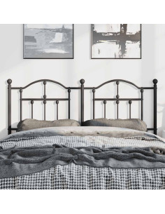 Testiera in Metallo Nero 135 cm 2