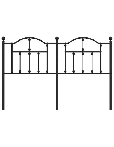 Testiera in Metallo Nero 135 cm