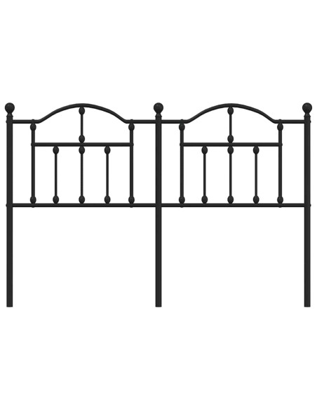 Testiera in Metallo Nero 135 cm
