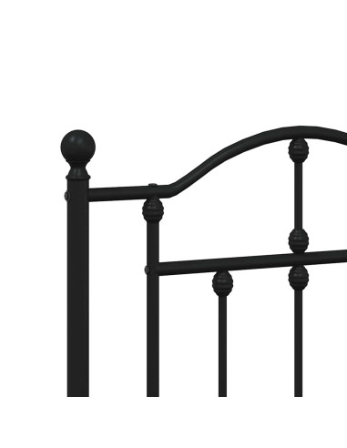 Testiera in Metallo Nero 135 cm