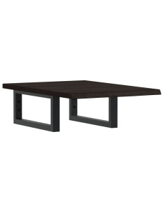 Ripiano a Parete per Lavabo in Acciaio e Massello di Rovere