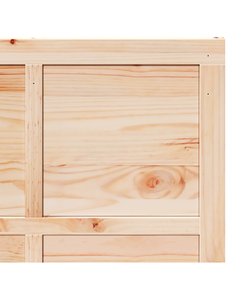 Porta del fienile Marrone 100 x 210 cm Legno di pino massello