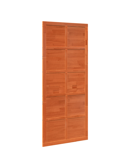 Porta del fienile Marrone cerato 100 x 2,5 x 208 cm