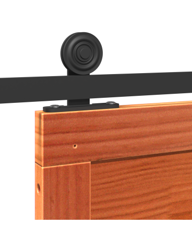 Porta del fienile Marrone 80 x 2,5 x 208 cm Pino massello