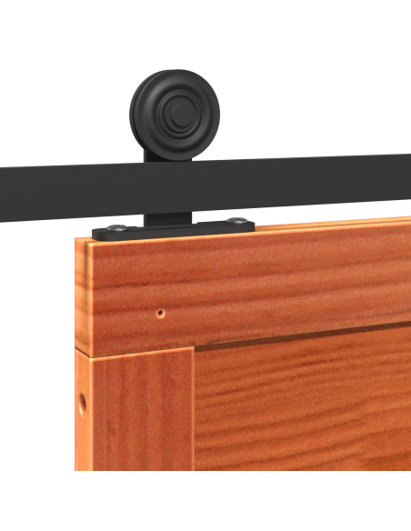 Porta del fienile Marrone 80 x 2,5 x 208 cm Pino massello