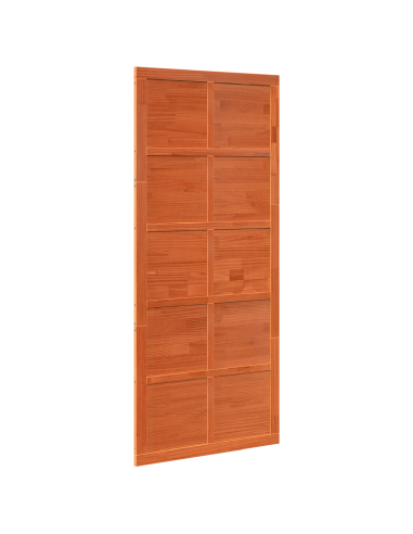 Porta del fienile Marrone 80 x 2,5 x 208 cm Pino massello