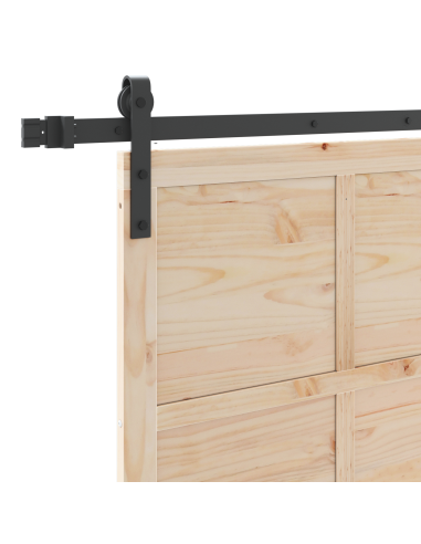 Porta scorrevole Marrone 80 x 208 cm Pino massello