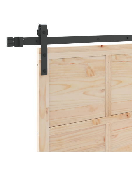 Porta scorrevole Marrone 80 x 208 cm Legno di pino massello