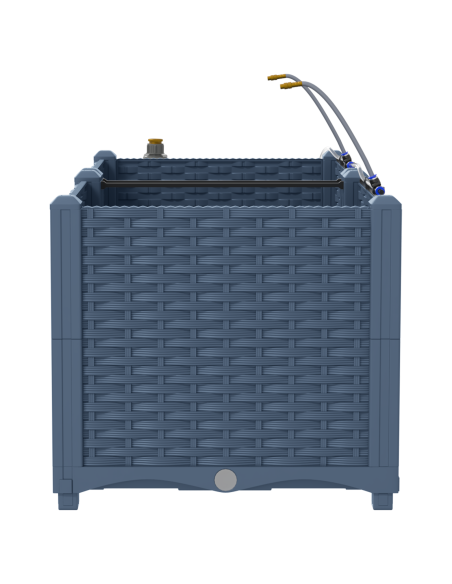 Vaso da giardino 2 pcs Grigio 120 x 120 x 142 cm Acciaio