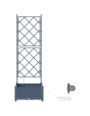 Vaso da giardino Grigio 120 x 120 x 142 cm Acciaio