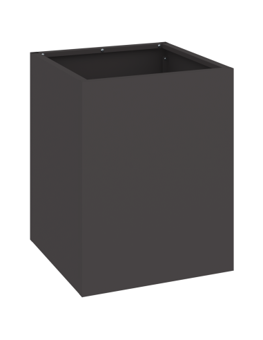 Vaso da giardino Nero 32 x 32 x 40 cm Acciaio laminato a freddo